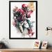 Red Barrel Studio® Football Player on Field II - Rectangle Print on Canvas Metal in Gray/Red/White | 32 H x 16 W x 1 D in | Wayfair