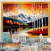 Red Barrel Studio® Red & Orange Birch Trees by the Lake III - Graphic Art on Canvas Canvas, in Black/Gray/Orange | 12 H x 20 W x 1 D in | Wayfair