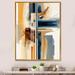 Ivy Bronx Modern & Gold Abstract II - Modern Canvas Wall Art Metal in Blue | 40 H x 30 W x 1.5 D in | Wayfair 7C3848FB12EC4976A3BABEB76452028F