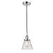 Breakwater Bay Brusly 1 - Light Single Cone Pendant Glass in Gray | 14.75 H x 6.25 W x 12 D in | Wayfair 75057488376849F5B71ADFFECF1B7FE7