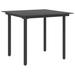 Latitude Run® Dining Table Glass/Metal in Black | 29.1 H x 31.5 W x 31.5 D in | Outdoor Dining | Wayfair 9BC8CCFD58264D62A35219B6FF6A22EF