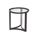 Latitude Run® Rokuro Glass Frame End Table Glass in Brown/Gray | 24 H x 24 W x 24 D in | Wayfair A7AEB748600041EEBAB7BCCCFAC28F4D