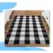Black/White 60 x 36 x 0.1 in Area Rug - Gracie Oaks Lincolnwood Gingham Machine Braided Rectangle 3' x 5' Cotton Area Rug in Cotton | Wayfair