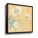 August Grove® Daisy Days IX Gallery Wrapped Floater-Framed Canvas Canvas, Wood in Green/White | 14 H x 14 W x 2 D in | Wayfair