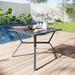 George Oliver Heulwen Stainless Steel Bistro Outdoor Table Metal in Gray | 28 H x 36.8 W x 36.8 D in | Wayfair 430BF872263446009849F50D8AF5E722