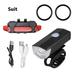 USB Bicycle Light Set Bike Lights for Night Riding Front Light&Rear Tail Light&USB Charging Cable Bike Accessories Black (2 pcs)