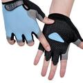 Bike Gloves Half Finger Bicycle Gloves For Men Women S Light Blue CLASSIC