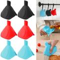 Lieonvis Silicone Funnel Food Grade Fan-Shaped Silicone Funnel Anti-scalding dishes heat insulation clip for Kitchen Use Foldable Funnel Water Bottle Liquid Transter