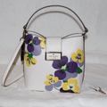 Kate Spade Bags | Kate Spade Reegan Pansy Toss Floral Printed Leather Bucket Bag | Color: Purple/White | Size: Os