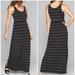 Athleta Dresses | Athleta Striped Modal Blend Maxi Dress Black White M | Color: Black/White | Size: M