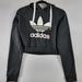 Adidas Tops | Adidas Cropped Hoodie, Size M | Color: Black/White | Size: M