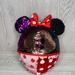 Disney Accents | Disney Parks Minnie Mouse / Mickey Mouse Reversible Sequins Plush Stuffed Toy | Color: Black/Red | Size: Os