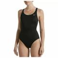 Nike Swim | Nike Solid Powerback One Piece Swim Suit Women's Size Xl Black White Nwt | Color: Black | Size: Xl