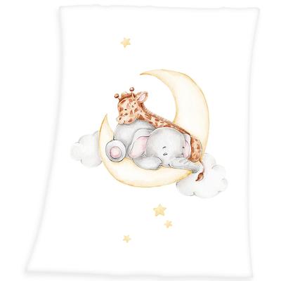 Babydecke BABY BEST "Sleeping on the Moon" Wohndecken Gr. B/L: 75 cm x 100 cm, bunt Baby Babydecken