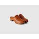 Benetton, Clogs With Studs, taglia 6, Camel, Women