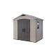 Keter 8x6 Factor Outdoor Plastic Apex Garden Shed (Beige)