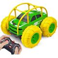 MaxTronic Waterproof Remote Control Cars, Rechargeable RC Stunt Car Toy with 2 Sided 360 Rotation Monster Truck Off-Road with Cool Light Gifts for Boy Kids Girl - Brand New