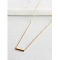 Gold Tube Necklace, Tiny Minimal, Bar Modern Necklace