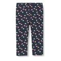 s.Oliver Junior Girls 2130586 Capri Leggings mit Allover Print, blau 59A4, 134