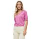 Minus Milla V-Neck Knit Tee Größe L | Pink Tshirt Damen | T-Shirt Damen Mit V Ausschnitt Und Halbarm | Basic Tshirt Damen | Frühling Bluse Shirt Damen Elegant