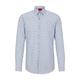 HUGO Herren Kenno Slim-Fit Hemd aus fein bedruckter Baumwoll-Popeline Grau 44