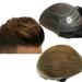 Toupee for men Hair pieces for men NLW European human hair replacement system for men 10x8 human hair PU skin with lace front toupee men hair piece #4 Light Brown