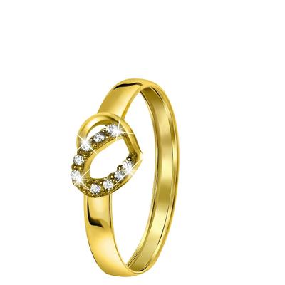 Lucardi Ringe 585 Gold - goldfarbig 52mm Damen Image
