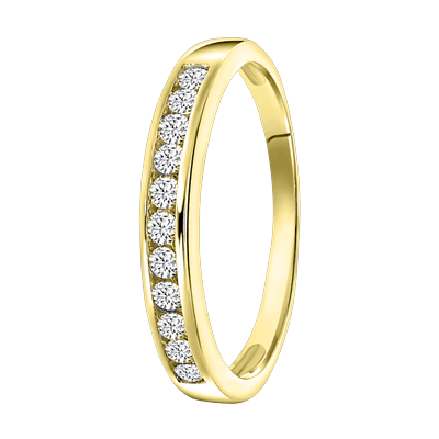 Lucardi Ringe 925 Silber Gold - 49mm Damen Image
