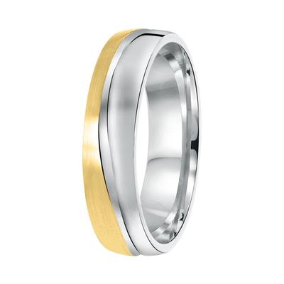 Lucardi - Ringe 'Cordoba' 925 Silber - silbern-goldfarbig Herrenschmuck 1 ct Herren (129.99 € / 1 ct) Image