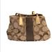 Coach Bags | Coach Signature Stripe Carryall Tote Handbag F13533 Canvas Purse Brown & | Color: Brown/Gold | Size: Os