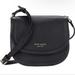 Kate Spade Bags | Nwt Kate Spade Black Roulette Pebbled Leather Large Saddle Bag! | Color: Black/Gold | Size: Os