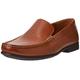 CLARKS Mens Claude Plain Boat Shoes Tan 9 UK
