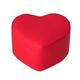 FBBSZSD Leather Footstool Low Upholstered Footstool Small Footstool Heart-Shaped Creative Footrest stool Living Room Sofa Coffee Table Footrest-30x25x20cm Red