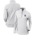 Women's Columbia White New York Yankees Omni-Wick Outward Nine Quarter-Zip Pullover Top