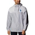 Men's Columbia Gray Los Angeles Dodgers Omni-Shade Flash Challenger Full-Zip Windbreaker Jacket