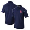 Men's Columbia Navy St. Louis Cardinals Omni-Wick Shotgun Polo