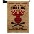 Angeleno Heritage Deer & Beer Sports Hunting 13 x 18.5. in. Double-Sided Decorative Vertical House Garden Flag Set for Decoration Banner Yard Gift