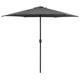 Walmeck Outdoor Parasol with Aluminum Pole 106.3 x96.9 Anthracite