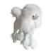 Imitation Poodle Statue Decorating Puppy Sculpture Free Standing Collectible Animal Figurine Display for Lawn Desktop Pathway Porch Patio White