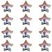 Sweda 8 x 8 3D Hanging Star Wind Spinner Plastic Americana Patriotic Decorations Red/Blue - Lot of 12