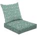 2-Piece Deep Seating Cushion Set Vintage seamless floral Liberty style small white flowers Small Outdoor Chair Solid Rectangle Patio Cushion Set