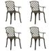 Walmeck Patio Chairs 4 pcs Cast Aluminum Bronze