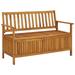 Walmeck Patio Storage Bench 47.2 Solid Acacia Wood