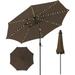 Costway 10 FT 112 LED Solar-Lighted Patio Market Umbrella Crank Tilt Outdoor Coffee