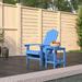 OWSOO Patio Adirondack Chair with Table HDPE Aqua Blue