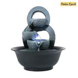 Tabletop Fountains Water Fountain Indoor Fountains Illuminated Waterfall Fountain Calming Water Sound Feng Shui Relaxation Fountain for Home Office Decor
