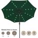 ABCCANOPY 9ft Patio Solar Umbrella LED Outdoor Umbrella with Tilt and Crank Forest Green