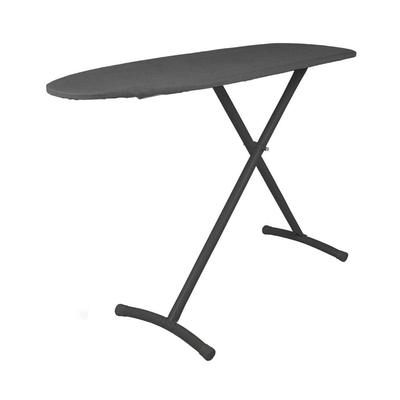 Hospitality 1 Source IBCL4821 Compact Ironing Board w/ Charcoal Cotton Cover - 48"L x 14"W x 36"H, Black Steel Legs, Gray