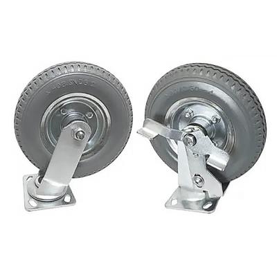 Hospitality 1 Source NP4GBR-8 8" Semi Pneumatic Wheels For Full Size Bellman's Carts, Gray