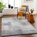 Bacca 4'3" x 5'7" Modern Natural Gray/Eggplant/Gray/Dark Gray/Nutmeg Area Rug - Hauteloom